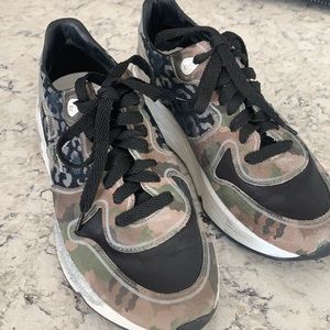 Golden Goose Running Sneakers size 38 Camo/Black/Silver